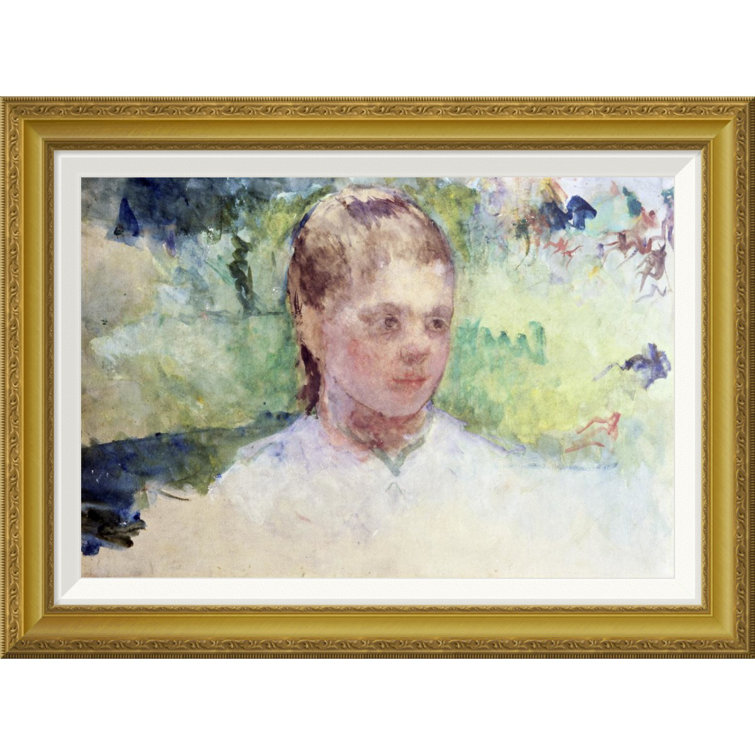 Global Gallery Little Girl Framed On Canvas by Mary Cassatt Print